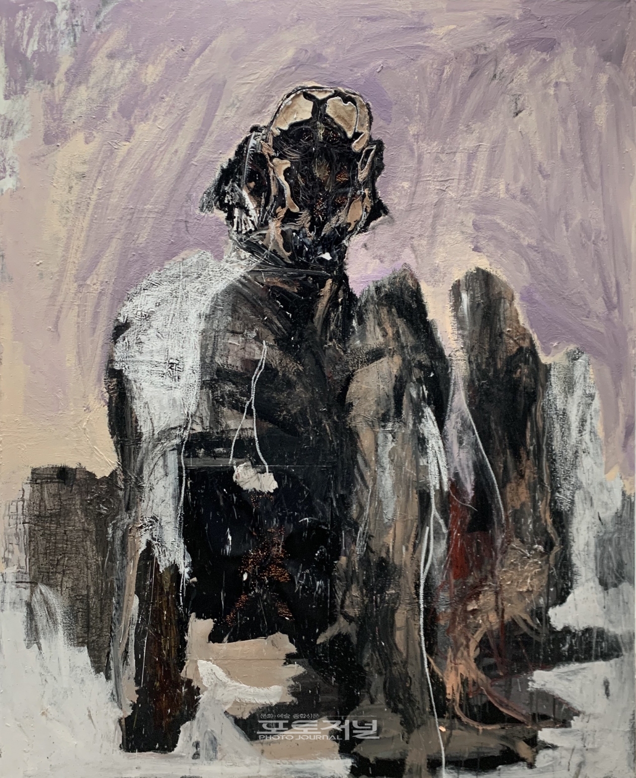 박승우, 164X133cm, painting, mixed media on canvas, 2020