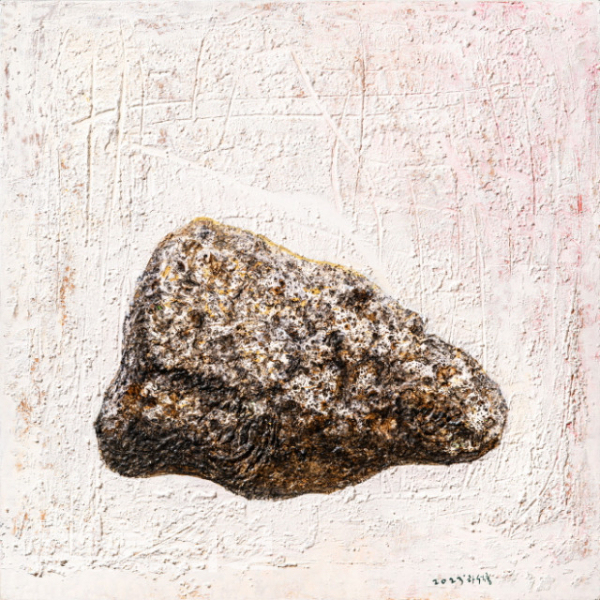 하석홍, Theoria, 2023, Canvas pannel, Acrylic, mixed media, 60×60cm